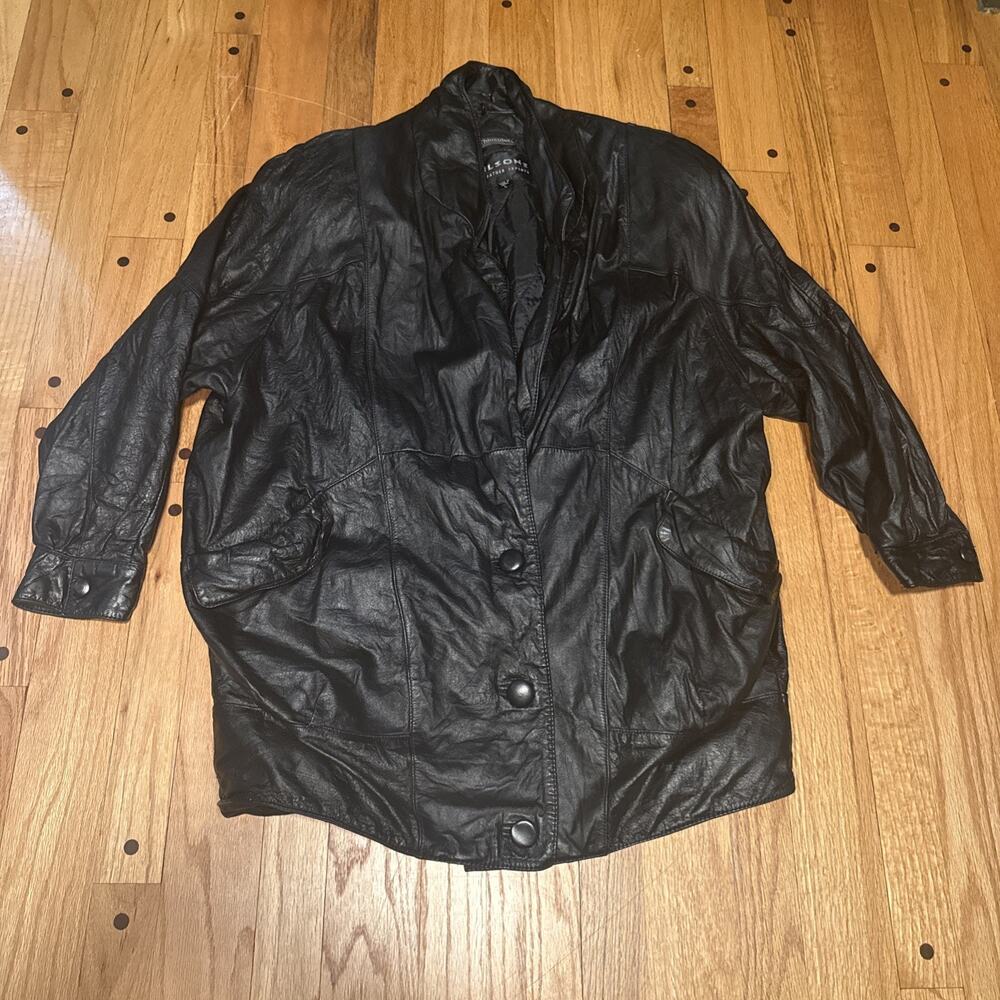 Wilsons Leather Jacket Womens S Black Thinsulate Zip Out Liner CSI93034